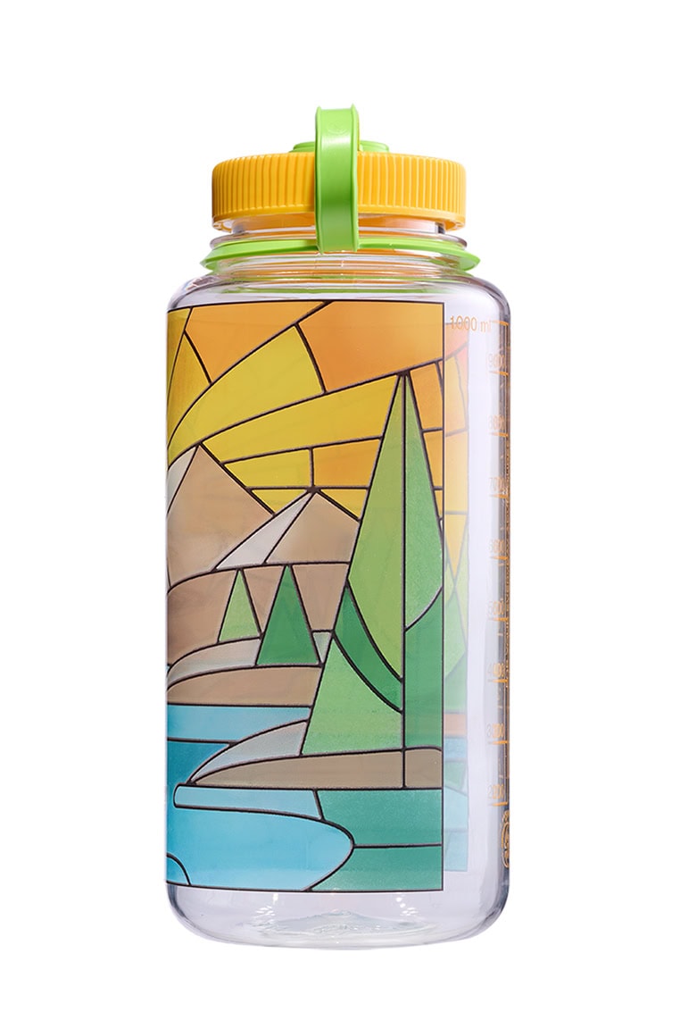 Nalgene product view: 32oz Wide Mouth Stained Glass Print Bottles A3 — 32oz Wide Mouth Stained Glass Print Bottles