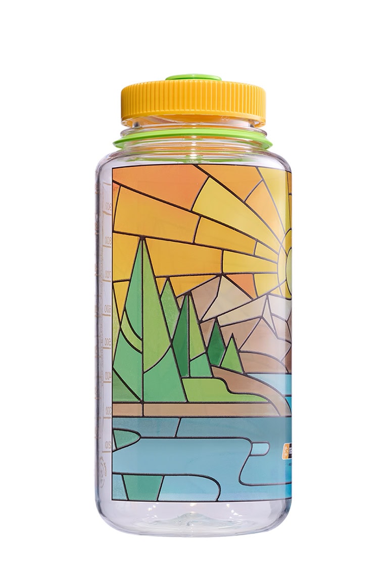 Nalgene product view: 32oz Wide Mouth Stained Glass Print Bottles A3 — 32oz Wide Mouth Stained Glass Print Bottles