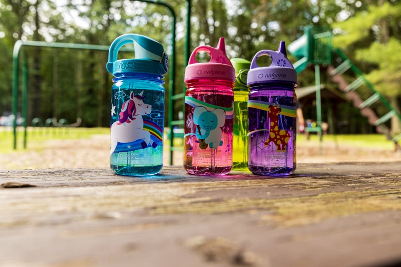 Nalgene product view: 12oz Kids Grip-N-Gulp with Graphics V8 — 12oz Kids Grip-N-Gulp with Graphics