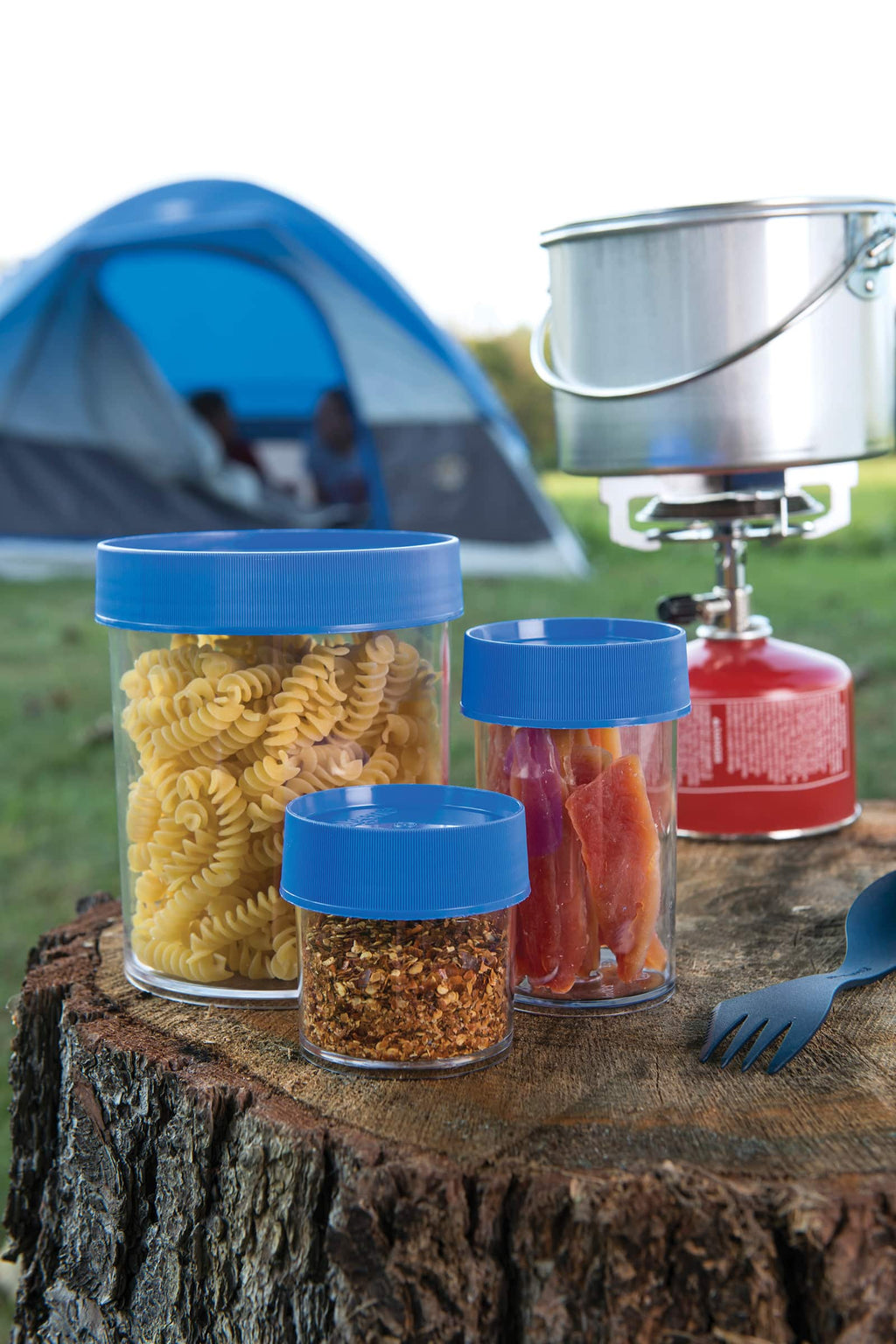 Nalgene product image: 8oz Storage Jar – Blue Lid W3 — 8oz Storage Jar – Blue Lid