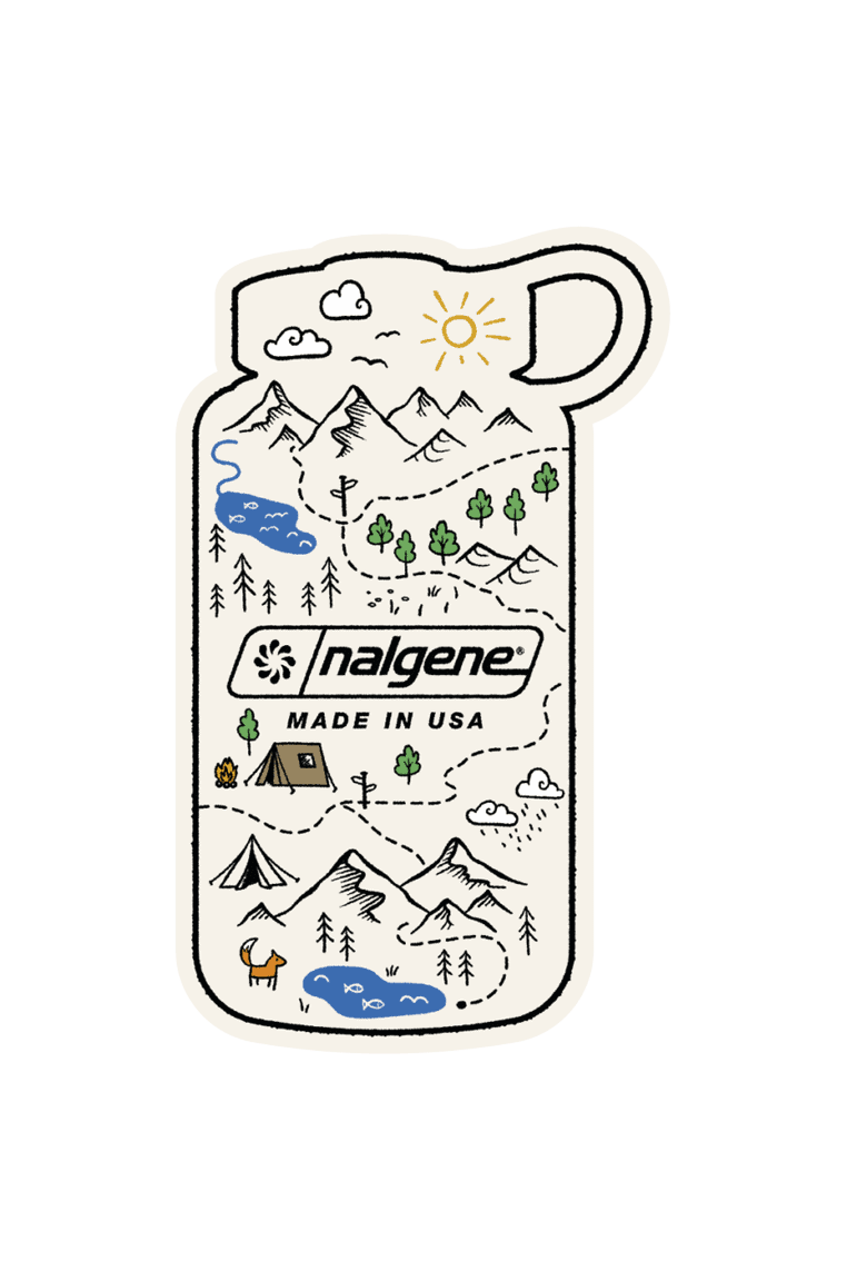 Nalgene Bottle Map Sticker — Nalgene Bottle Map Sticker Q4